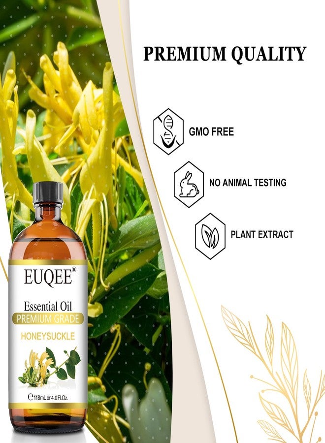 EUQEE Honeysuckle Essential Oil 118ml Pure Honeysuckle Oil Premium Essential Oil - with Glass Dropper Great for Diffuser, DIY Soap, Candle Making - 4Fl. OZ - Image 3